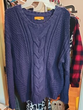 One A Knit Sweater in Deep Navy